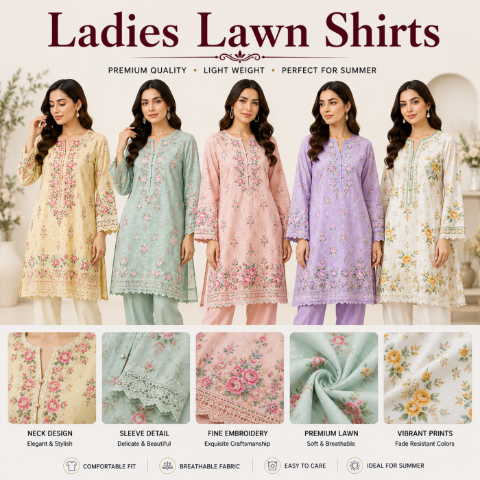Ladies Lawn Shirts