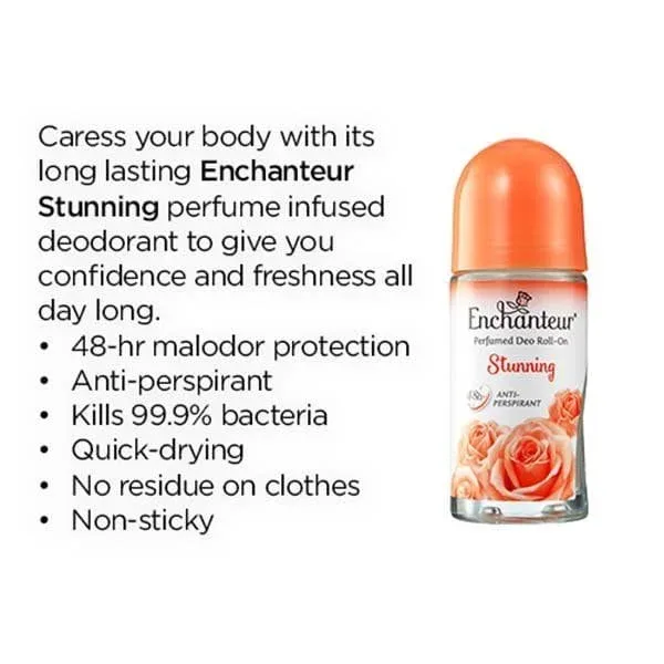 Enchanteur Stunning Roll-On Deodorant for Women 50ml