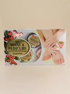 Mani & PEDICURE trial kit with red berries  Goldengirl