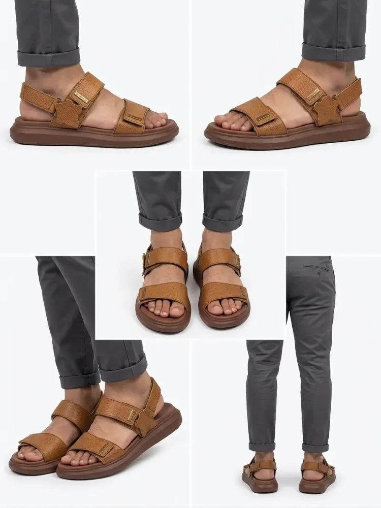 Men's Premium Comfort Strap Sandal – Tan Brown