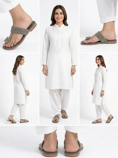 Grey Fancy Slipper For Women – Premium Collection