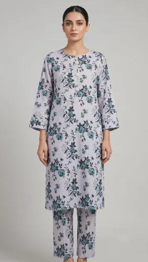 Ladies Printed Lawn 2 Pcs