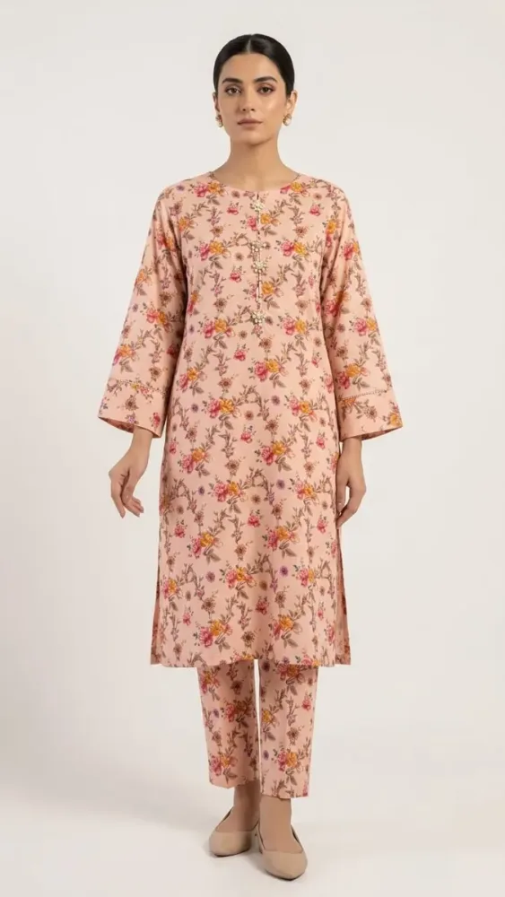 Ladies Printed Lawn 2 Pcs