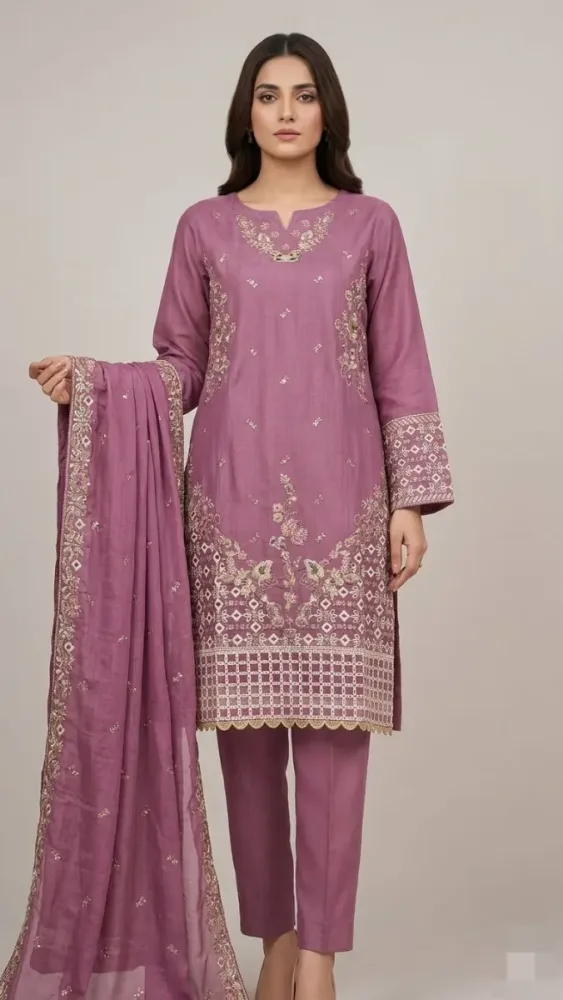 Embroidered Lawn 3 Pcs