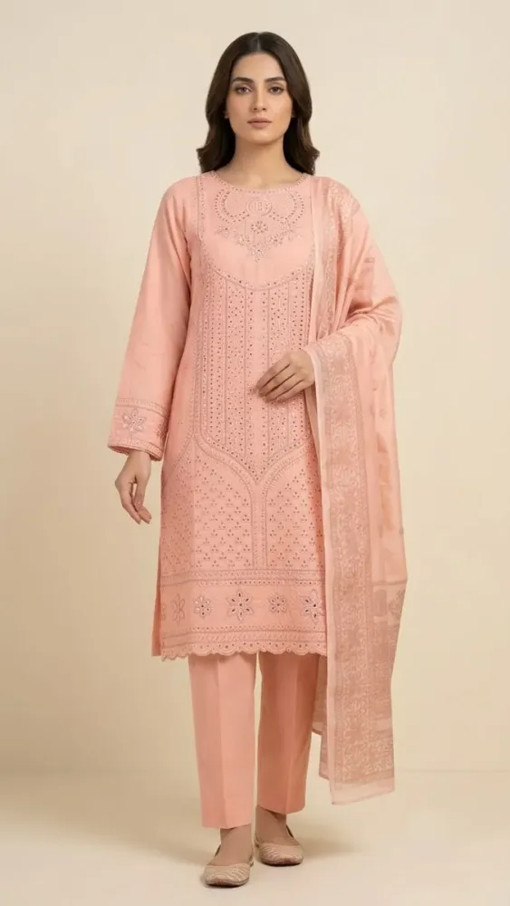 Embroidered Lawn 3 Pcs