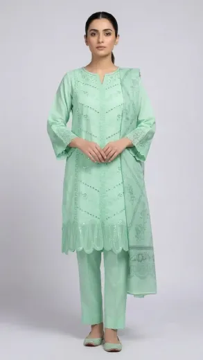Embroidered Lawn 3 Pcs