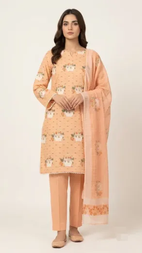 Embroidered Lawn 3 Pcs