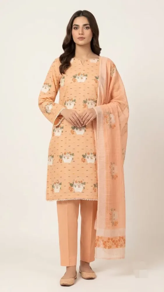 Embroidered Lawn 3 Pcs