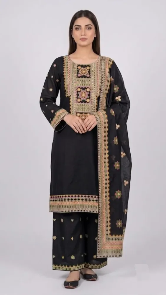 Embroidered Lawn 3 Pcs