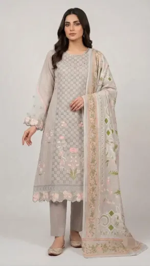 Embroidered Lawn 3 Pcs