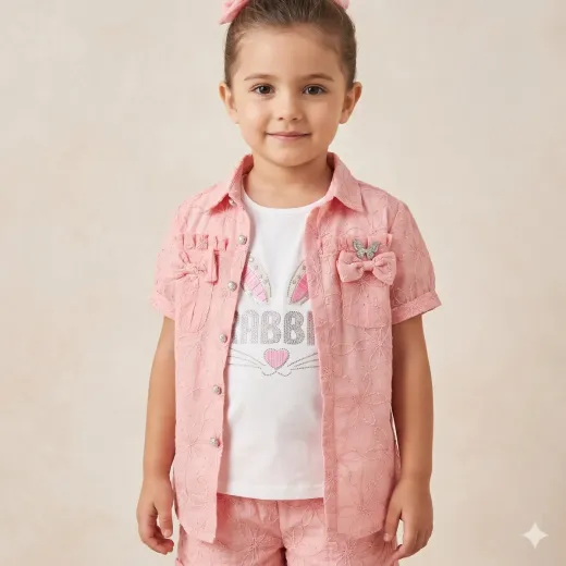 Girls' Embroidered Casual Shirt