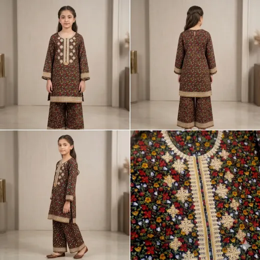 Girls’ Printed 2-Piece Suit Set