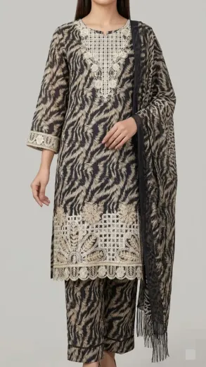 Printed Lawn 3 Pcs