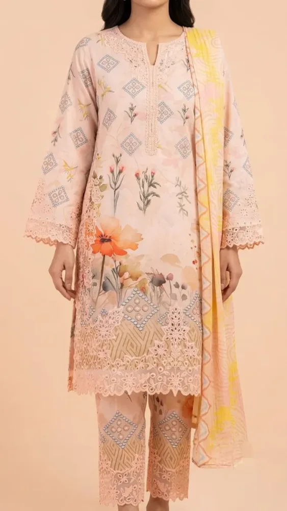 Printed Lawn 3 Pcs