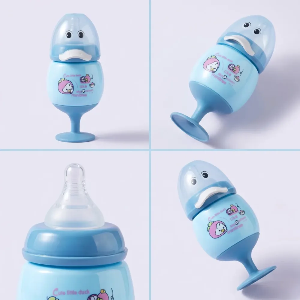 Cute Duck Baby Feeding Bottle – Blue