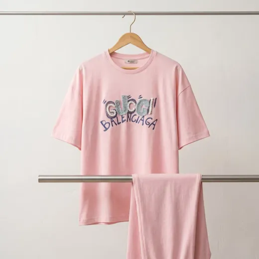 voggo ladies night suit pink