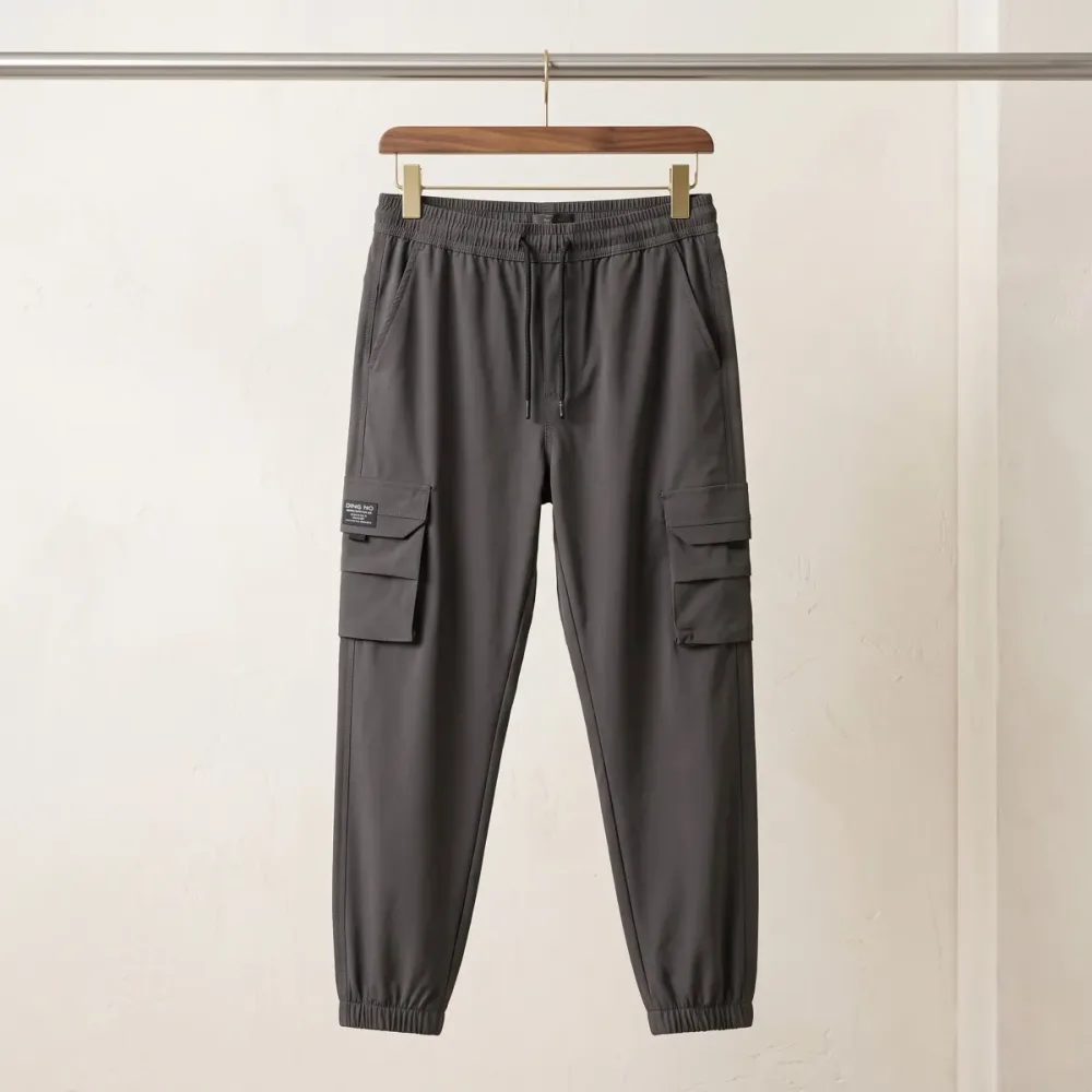 Men's Premium Dark Grey Cargo Jogger Pants