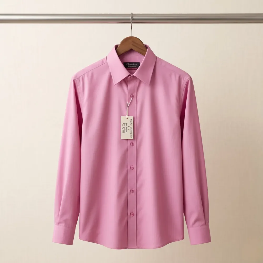 Premium Men's Formal Dress Shirt – Elegant Pink