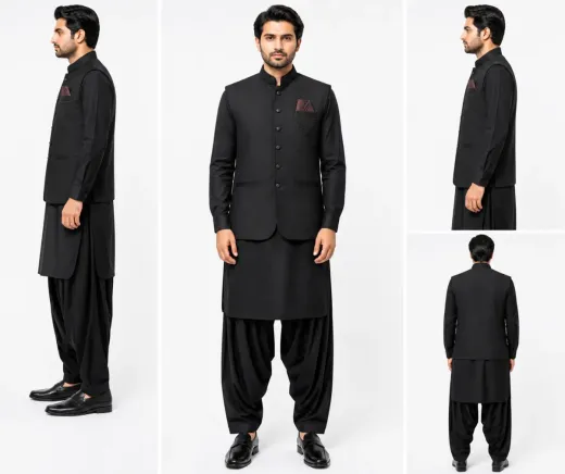 Men's Premium Black Prince Coat