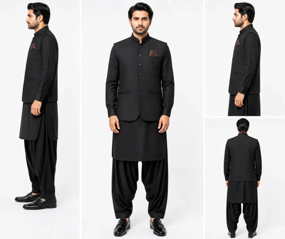 Men's Premium Black Prince Coat