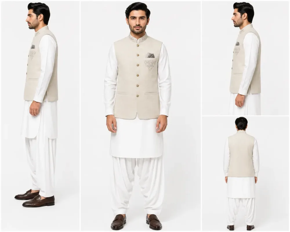 Men's Premium Ivory Prince Coat