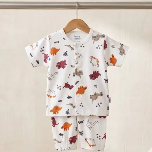 New Born Blended Knicker Shirt Set – Dinosaur Print
