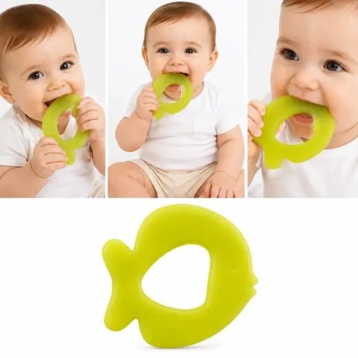 Baby Fish Silicone Teether – Safe & Soothing for Little Smiles