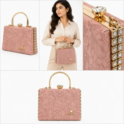 🌸 Elegant Floral Embossed Ladies Handbag 🌸