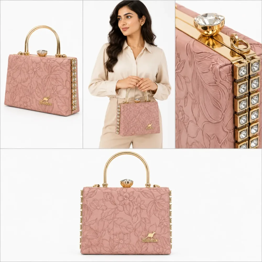 🌸 Elegant Floral Embossed Ladies Handbag 🌸