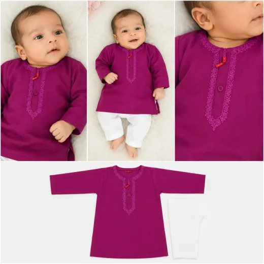 Newborn Baby Kurta Shalwar Set – Premium Cotton Ethnic Wear
