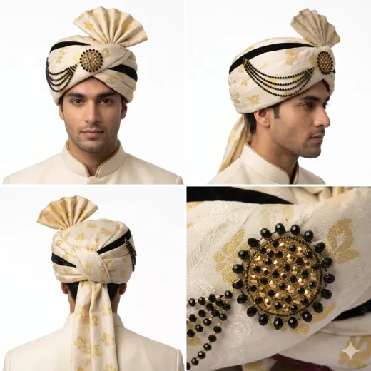 Men's Premium Wedding Turban (Safa/Pagri)