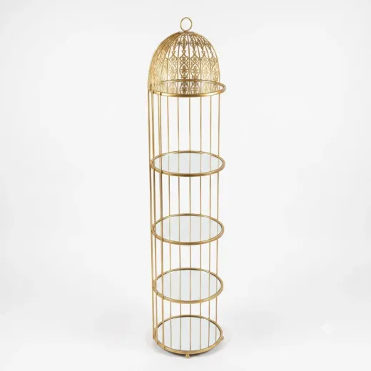 Luxury 5-Tier Gold Display Shelf | Decorative Storage & Organizer Stand