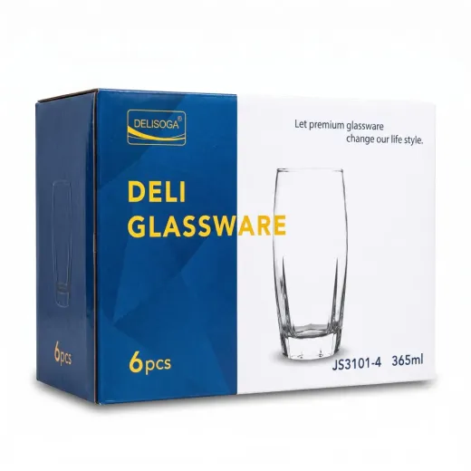 Delisoga Premium Glassware Set – 6 Pieces (365ml)