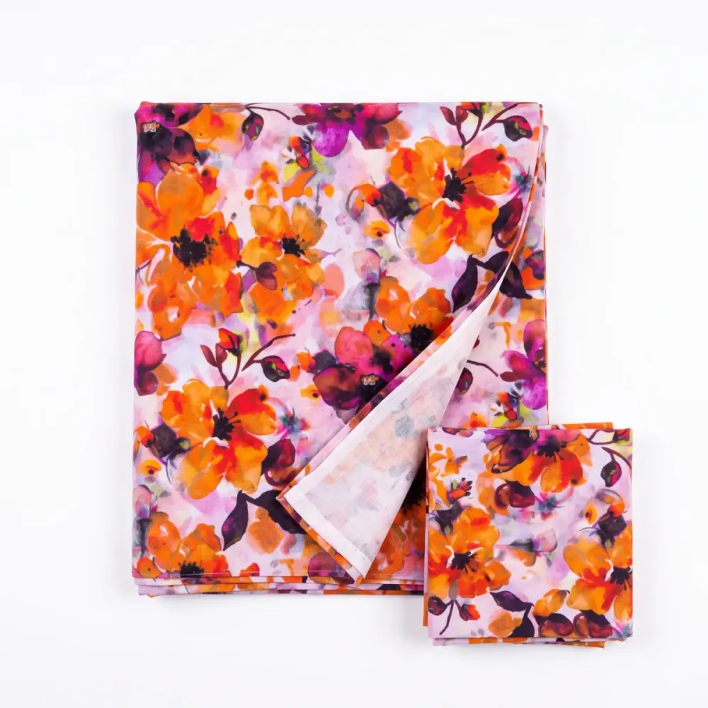 2 Pcs Ladies Printed Suit – Elegant Floral Design