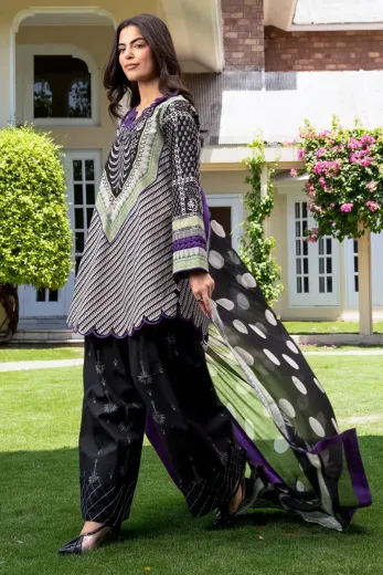3-PC Unstitched Printed Lawn – C-Print Vol 3 | CP6-24