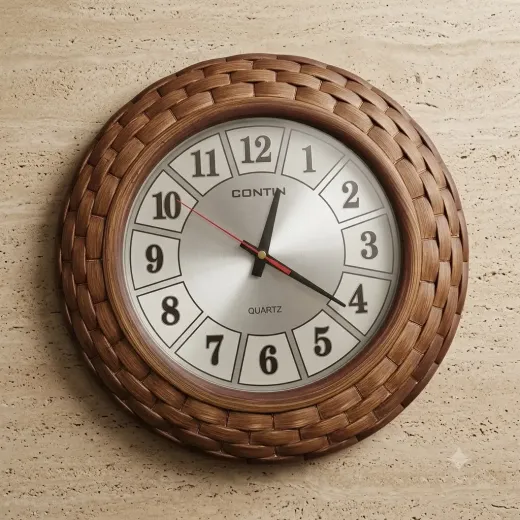 Premium Wooden Finish Quartz Wall Clock