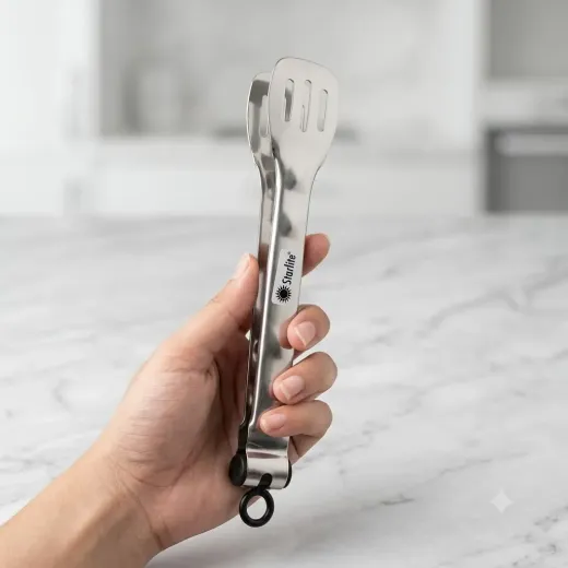 Premium Stainless Steel Kitchen Food Tongs | Multi-Purpose Serving & Cooking Tong