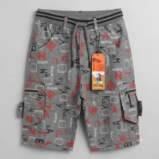 Boys Printed Cargo Shorts | Premium Cotton Casual Summer Shorts