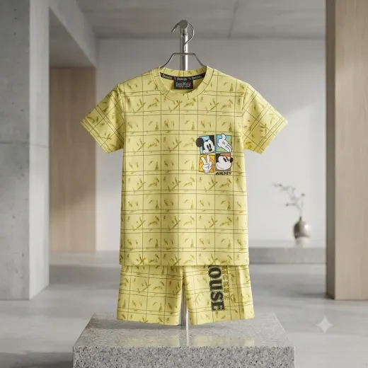 Premium Kids' Printed T-Shirt & Shorts Set