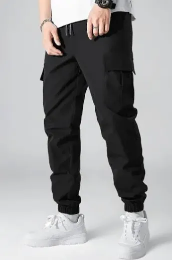 Genuine Cotton Twill Men’s 4 Pocket Cargo Pants – Black